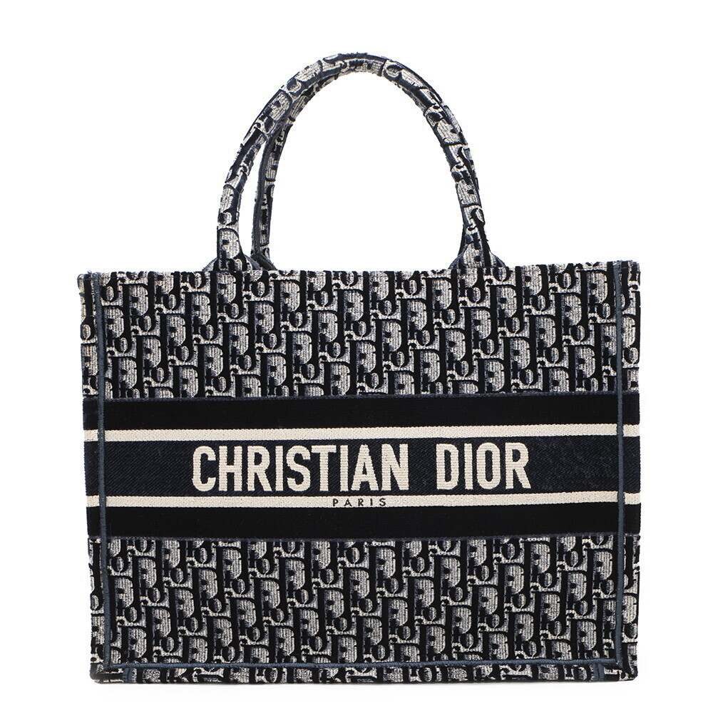 Christian Dior Tote Bag Book Oblique Velour Canvas Trotter